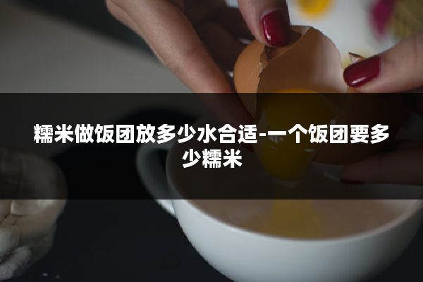 糯米做饭团放多少水合适-一个饭团要多少糯米