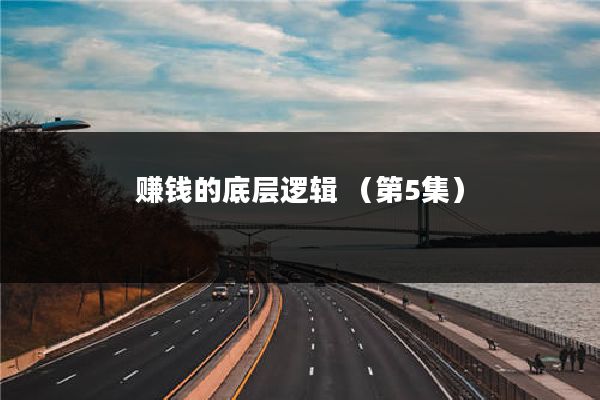赚钱的底层逻辑 (第5集)