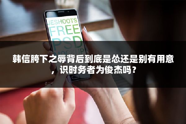 韩信胯下之辱背后到底是怂还是别有用意，识时务者为俊杰吗？