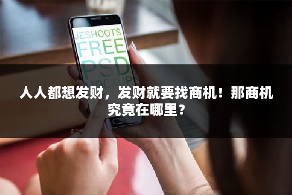 人人都想发财，发财就要找商机！那商机究竟在哪里？