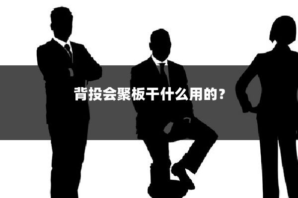 背投会聚板干什么用的?