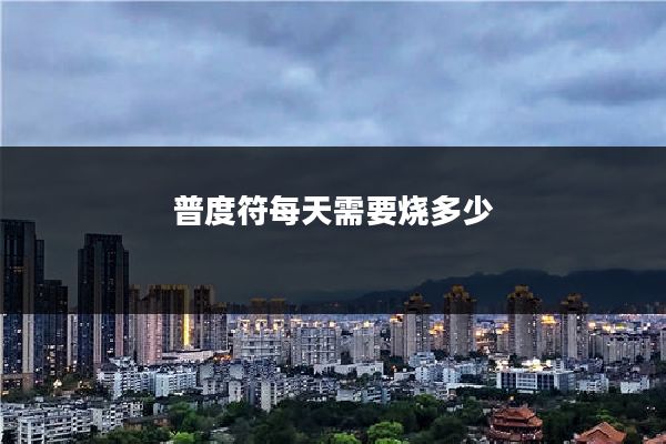 普度符每天需要烧多少