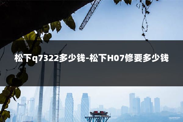 松下q7322多少钱-松下H07修要多少钱