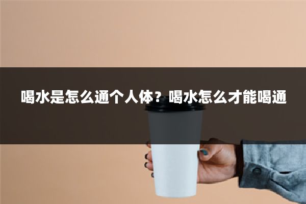 喝水是怎么通个人体?喝水怎么才能喝通