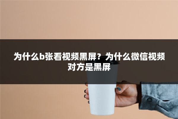 为什么b张看视频黑屏?为什么微信视频对方是黑屏
