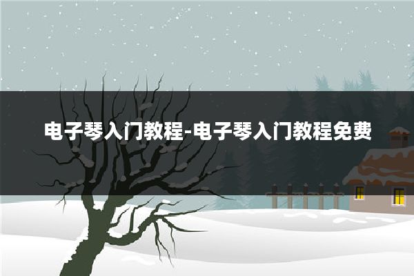 电子琴入门教程-电子琴入门教程免费