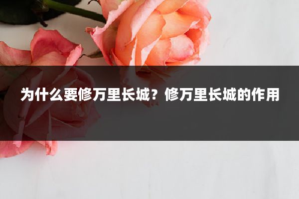 为什么要修万里长城？修万里长城的作用