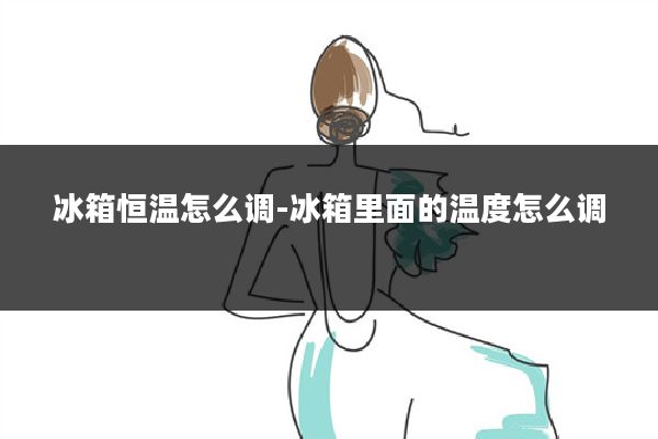 冰箱恒温怎么调-冰箱里面的温度怎么调