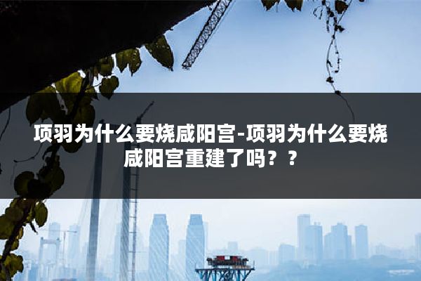 项羽为什么要烧咸阳宫-项羽为什么要烧咸阳宫重建了吗？？
