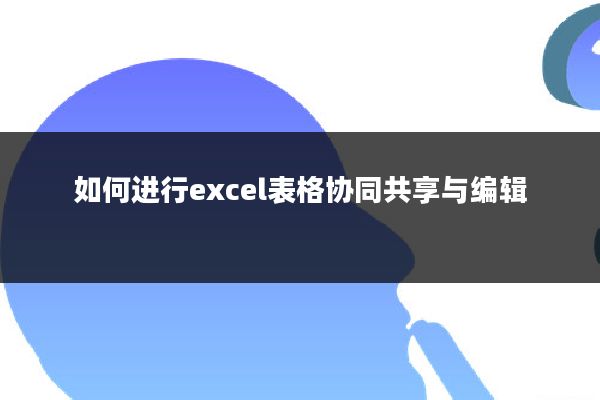 如何进行excel表格协同共享与编辑