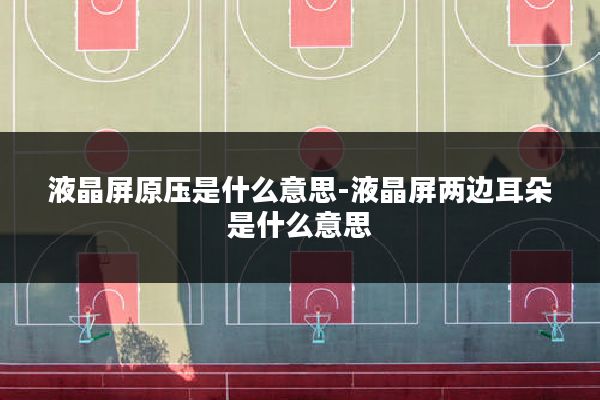 液晶屏原压是什么意思-液晶屏两边耳朵是什么意思