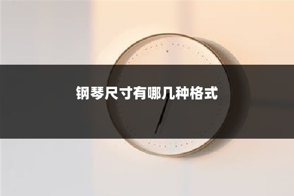 钢琴尺寸有哪几种格式