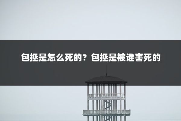 包拯是怎么死的?包拯是被谁害死的