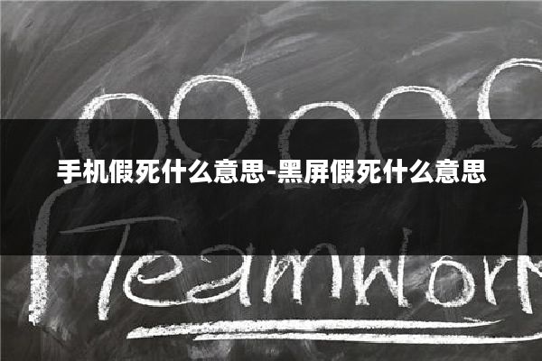 手机假死什么意思-黑屏假死什么意思