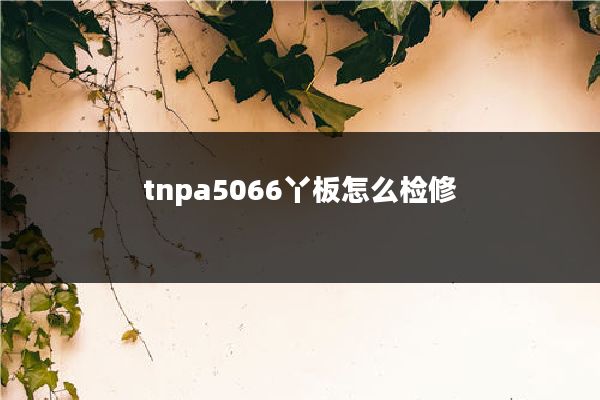 tnpa5066丫板怎么检修