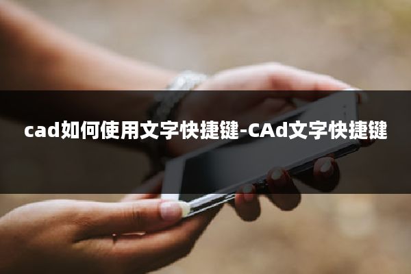 cad如何使用文字快捷键-CAd文字快捷键