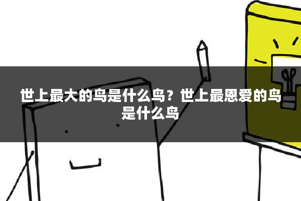 世上最大的鸟是什么鸟？世上最恩爱的鸟是什么鸟