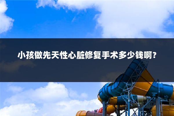 小孩做先天性心脏修复手术多少钱啊?
