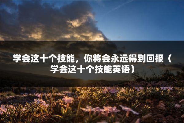 学会这十个技能，你将会永远得到回报（学会这十个技能英语）