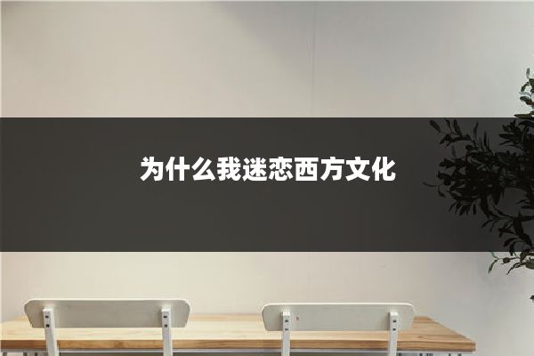 为什么我迷恋西方文化