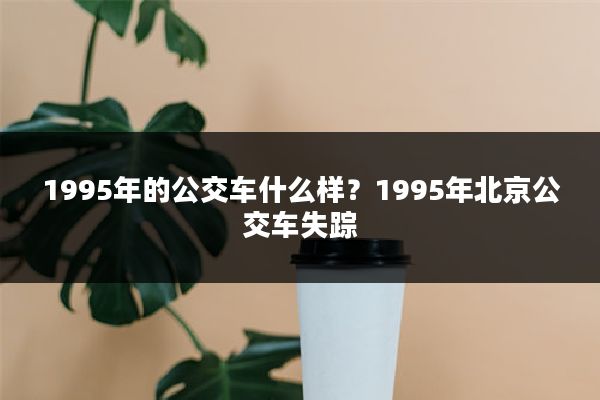 1995年的公交车什么样？1995年北京公交车失踪