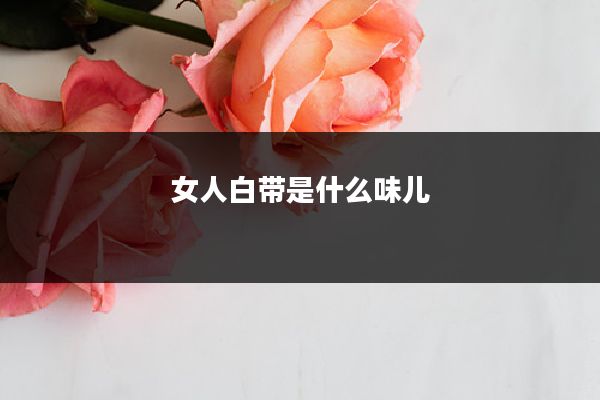 女人白带是什么味儿