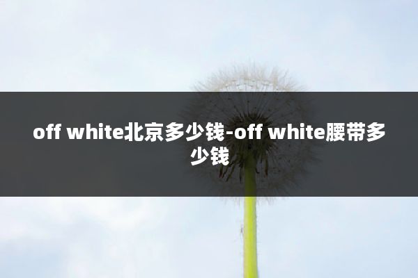 off white北京多少钱-off white腰带多少钱