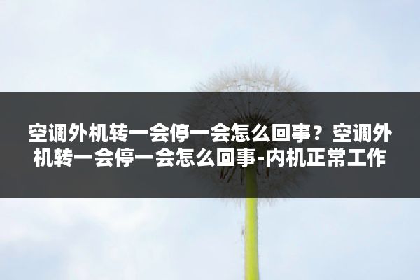 空调外机转一会停一会怎么回事?空调外机转一会停一会怎么回事-内机正常工作