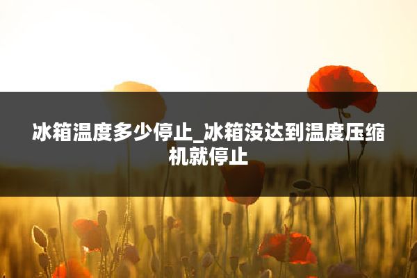冰箱温度多少停止_冰箱没达到温度压缩机就停止