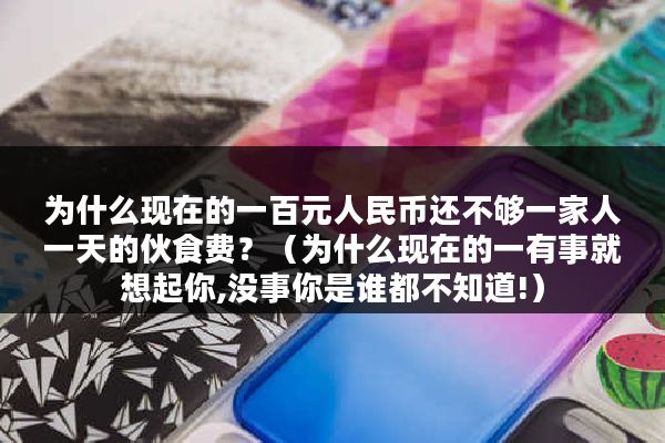 为什么现在的一百元人民币还不够一家人一天的伙食费？（为什么现在的一有事就想起你,没事你是谁都不知道!）