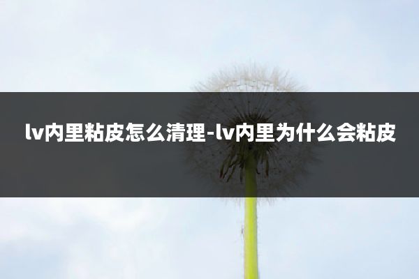lv内里粘皮怎么清理-lv内里为什么会粘皮