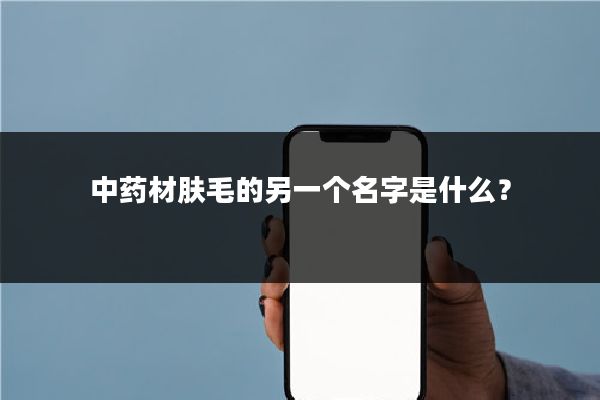 中药材肤毛的另一个名字是什么？