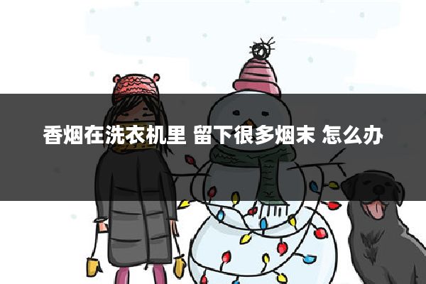 香烟在洗衣机里 留下很多烟末 怎么办