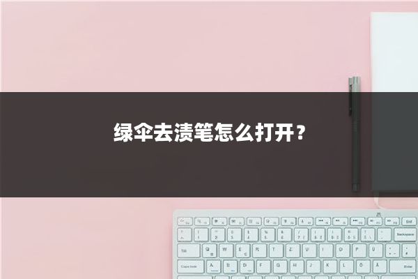 绿伞去渍笔怎么打开?