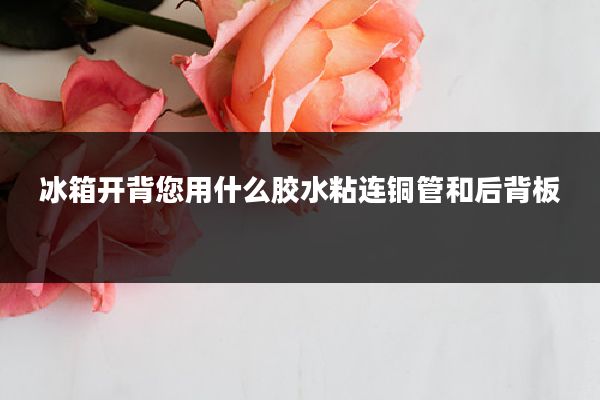 冰箱开背您用什么胶水粘连铜管和后背板