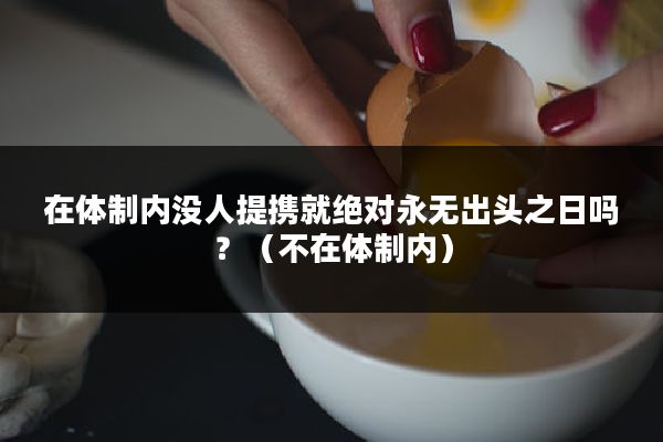 在体制内没人提携就绝对永无出头之日吗？（不在体制内）