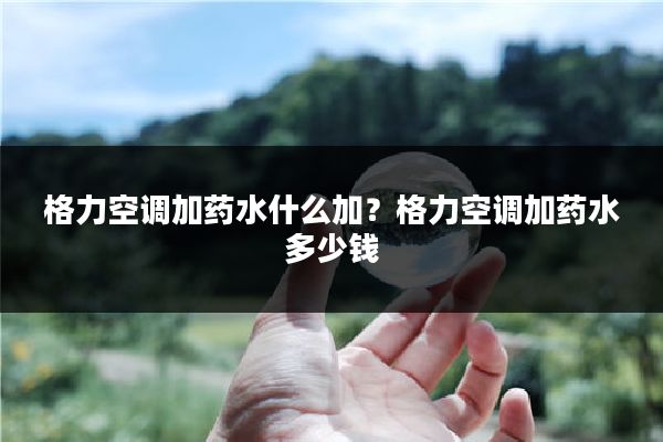 格力空调加药水什么加？格力空调加药水多少钱