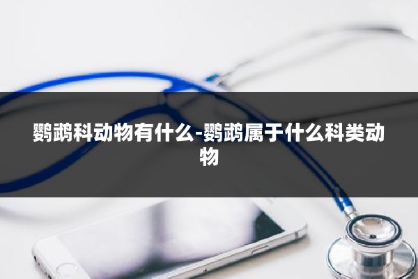 鹦鹉科动物有什么-鹦鹉属于什么科类动物