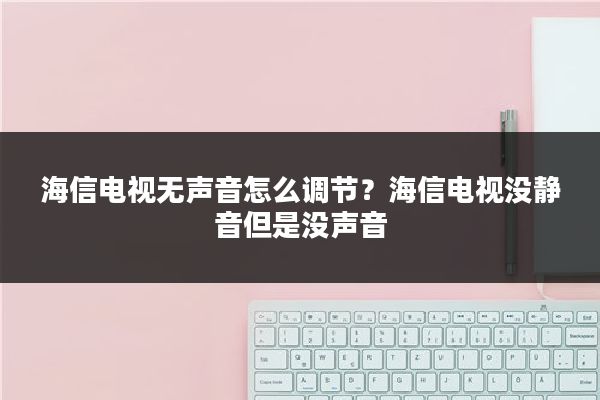 海信电视无声音怎么调节？海信电视没静音但是没声音
