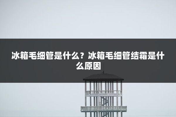 冰箱毛细管是什么?冰箱毛细管结霜是什么原因