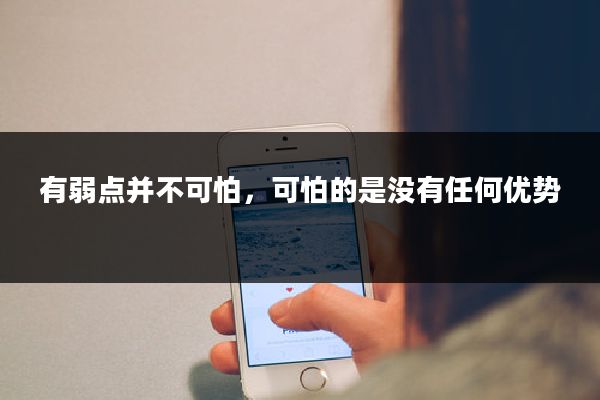 有弱点并不可怕,可怕的是没有任何优势
