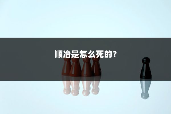 顺冶是怎么死的？