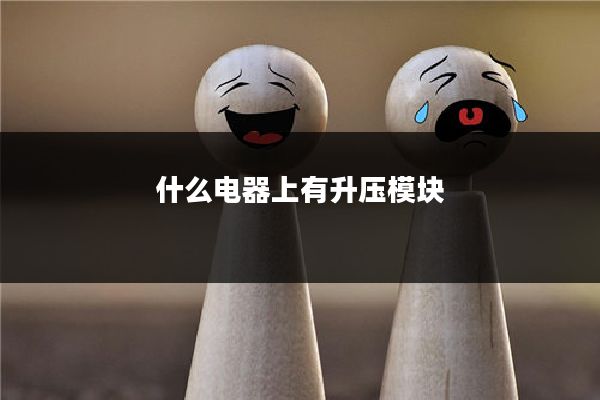 什么电器上有升压模块