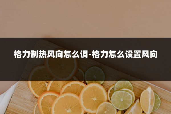格力制热风向怎么调-格力怎么设置风向