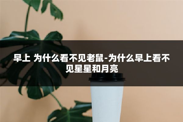 早上 为什么看不见老鼠-为什么早上看不见星星和月亮