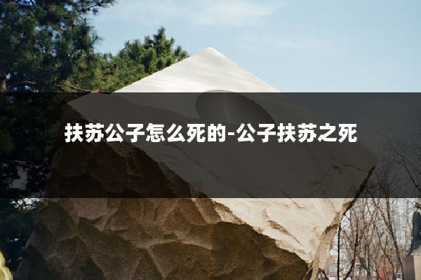 扶苏公子怎么死的-公子扶苏之死