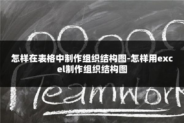 怎样在表格中制作组织结构图-怎样用excel制作组织结构图