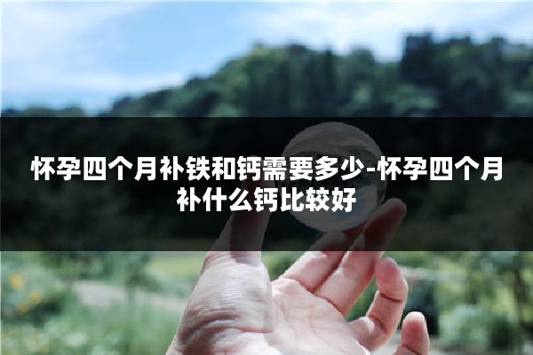 怀孕四个月补铁和钙需要多少-怀孕四个月补什么钙比较好