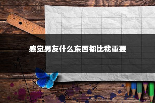 感觉男友什么东西都比我重要