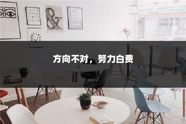 方向不对，努力白费